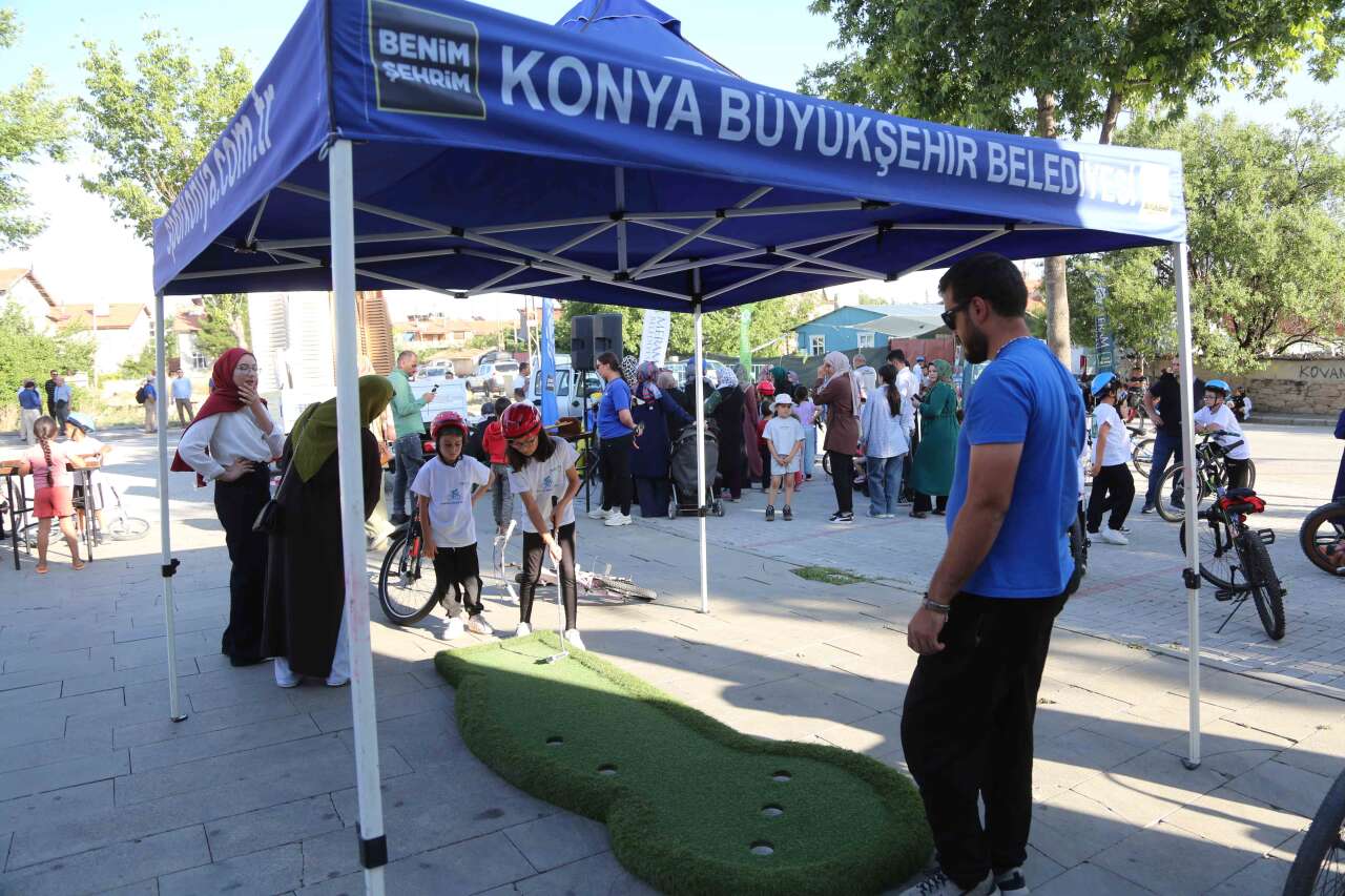 Konya Meram'da mahalleleri çocukların bisiklet heyecanı sardı 6